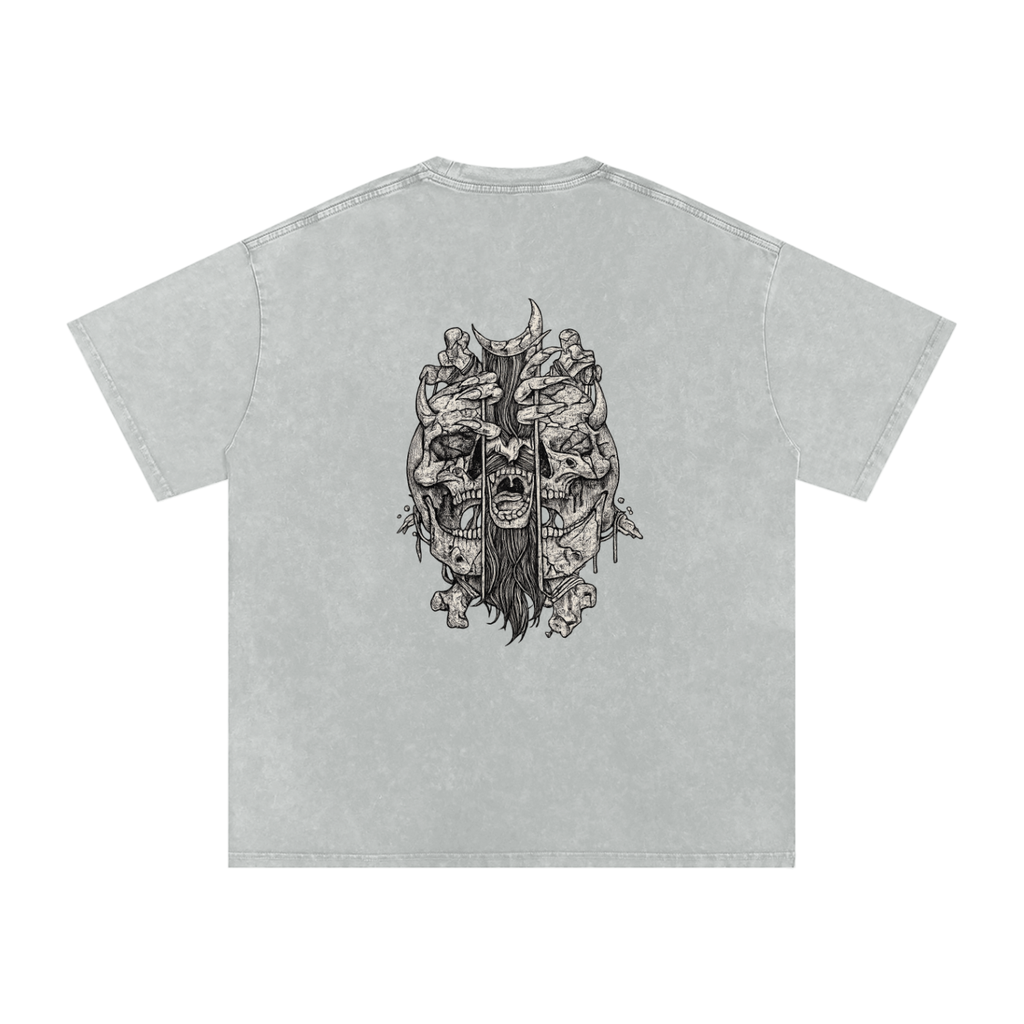 Snow Washed Oversized Cotton T-Shirt