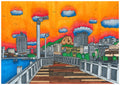 Boardwalk Townsville A4 Art Print by Noah Niemi