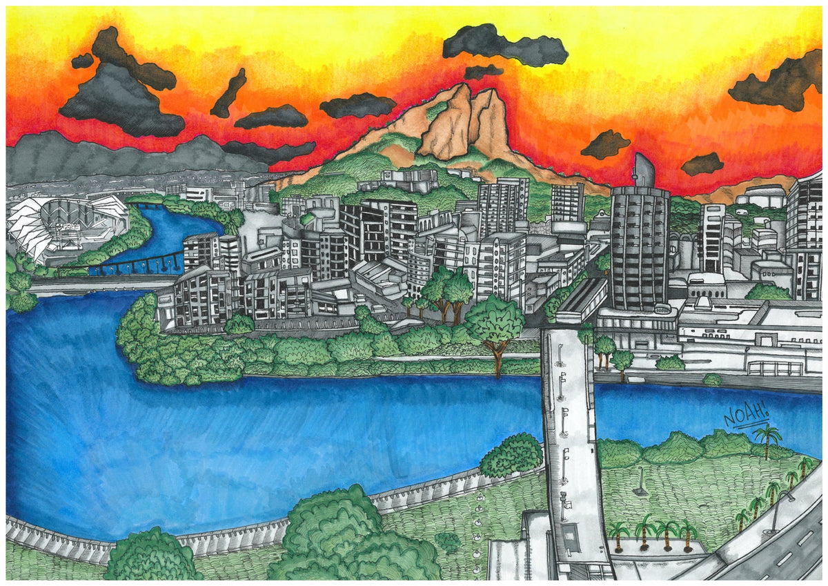 Townsville Colour A4 Art Print by Noah Niemi