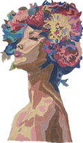 Flower Girl A4 Art Print by Noah Niemi