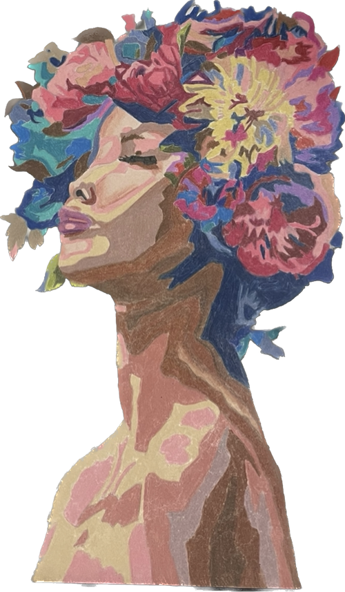 Flower Girl A4 Art Print by Noah Niemi