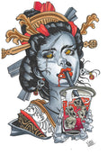Geisha A4 Art Print by Noah Niemi