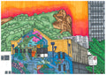 On the Leans Mural A4 Art Print by Noah Niemi